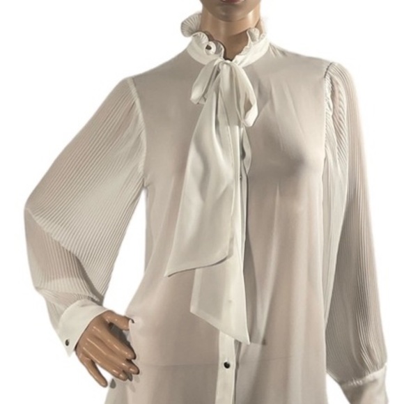 ZARA PLEATED SLEEVE BLOUSE NWT - Picture 2 of 3